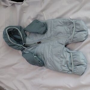 The North Face infant snow suit. Size 0-3 months green